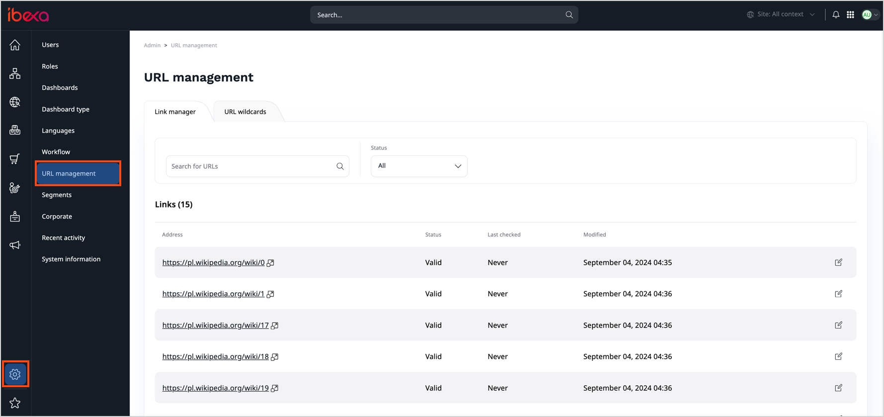 URL Management URL Management